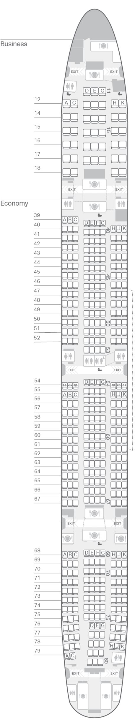 cx256 seat map